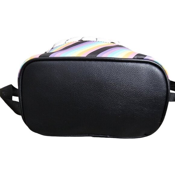 Betsey Johnson Rainbow & Heart Black Backpack - Picture 11 of 14